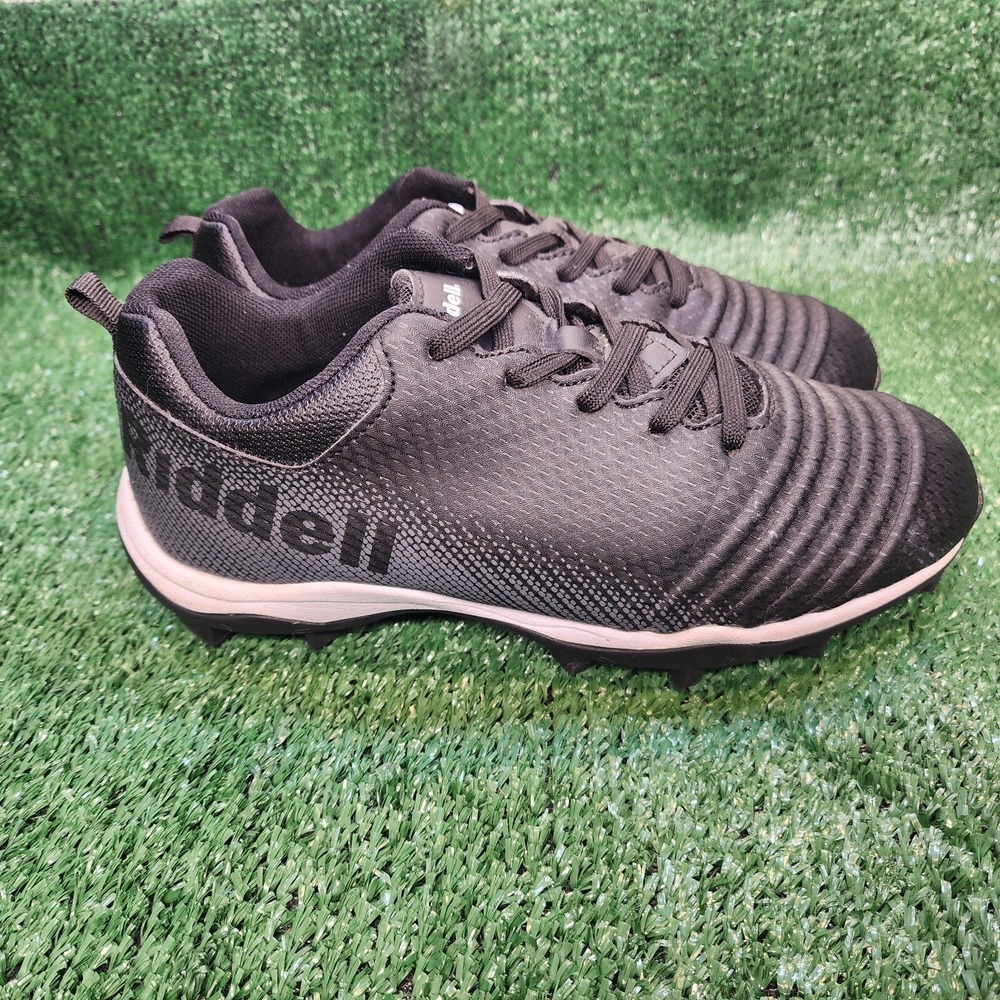 Youth Size 4 Riddell Edge Low Football Cleats Black All Purpose